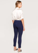 Erica Navy Jacquard Slimming Pant