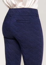 Erica Navy Jacquard Slimming Pant