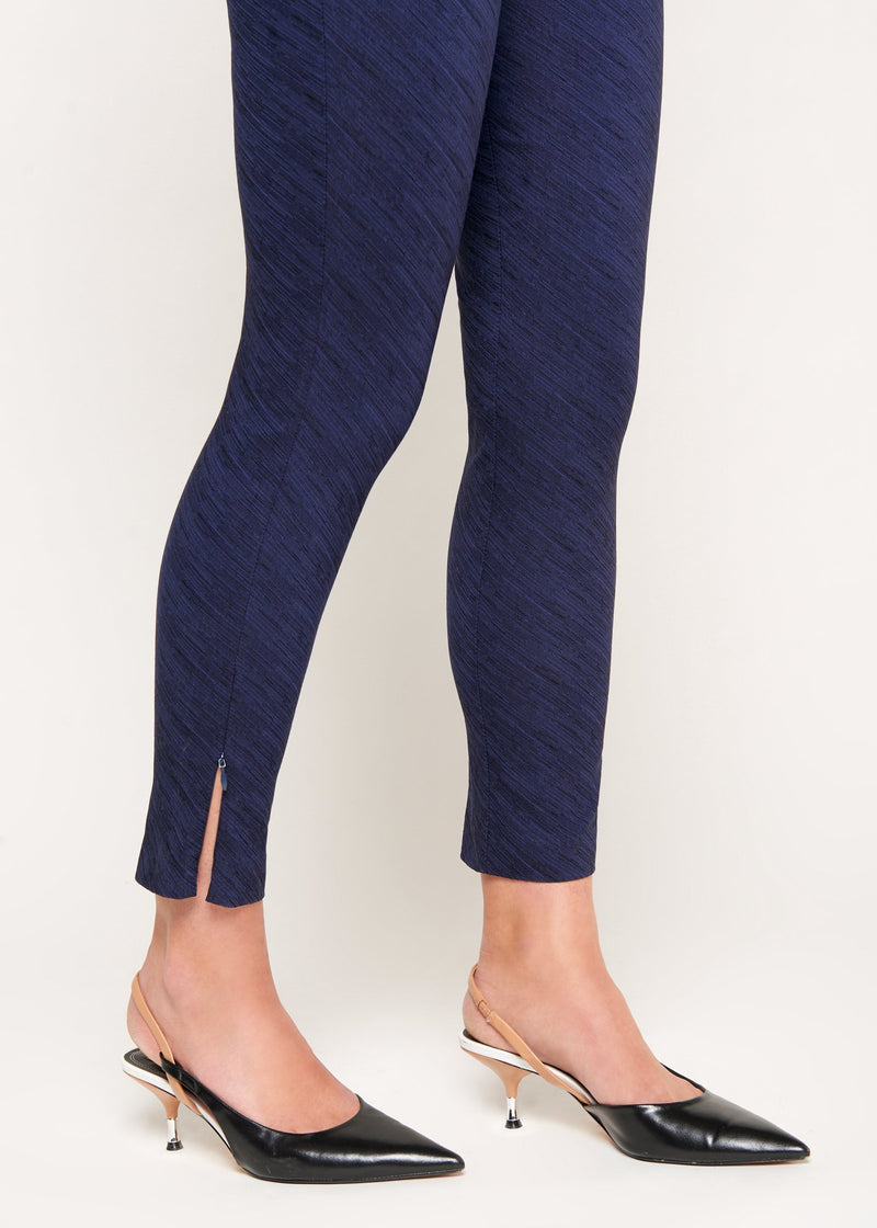 Erica Navy Jacquard Slimming Pant