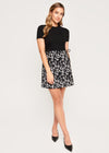 Emily Black/White Flower Skirt