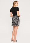 Emily Black/White Flower Skirt