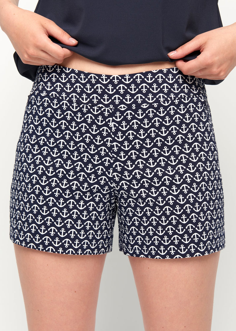 Isabella Navy Anchored Short