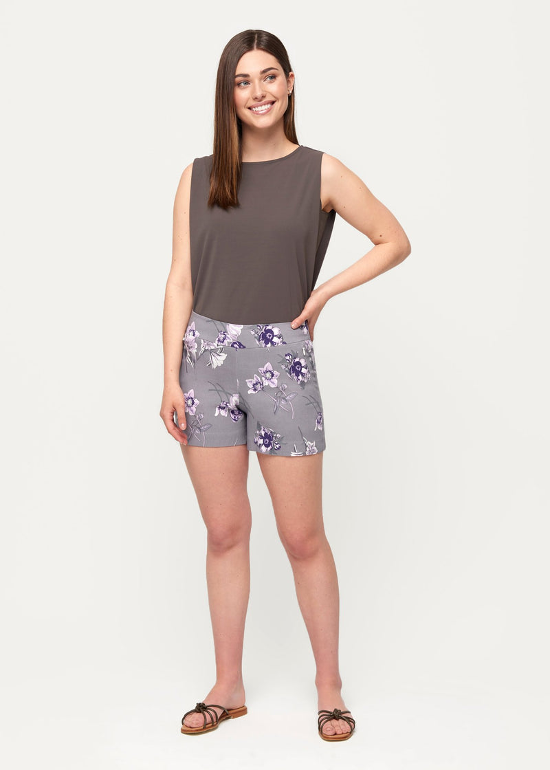 Isabella Purple Flower Short