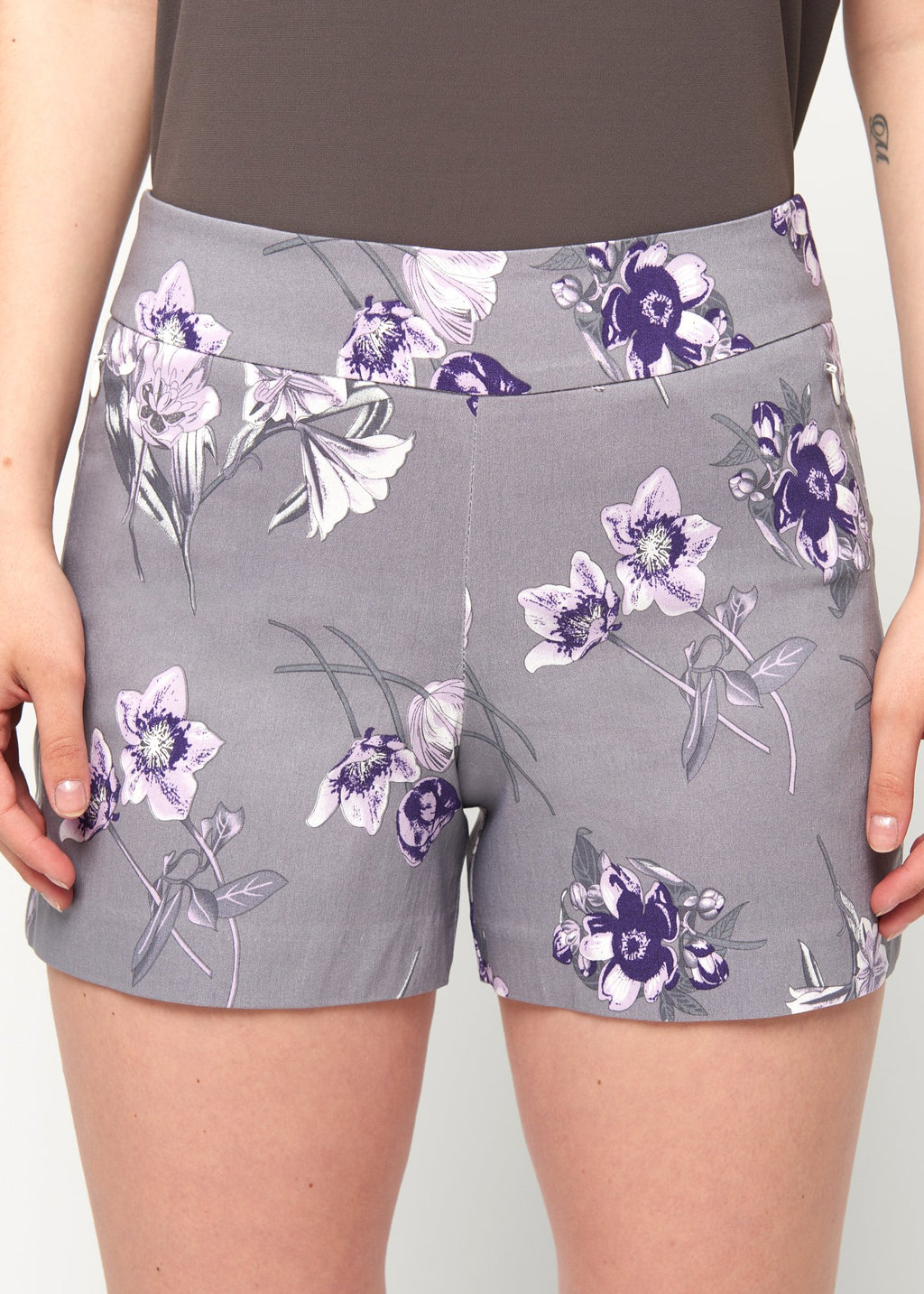 Isabella Purple Flower Short