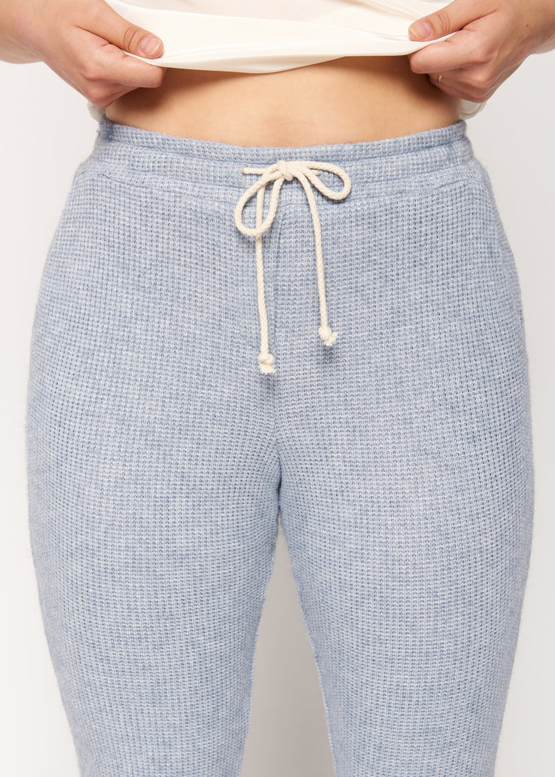 Emma Sky Blue Waffle Knit Trouser