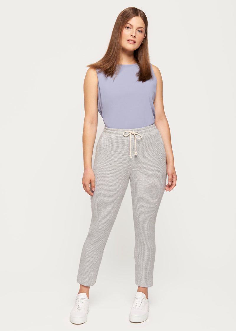 Emma Grey Knit Waffle Trouser