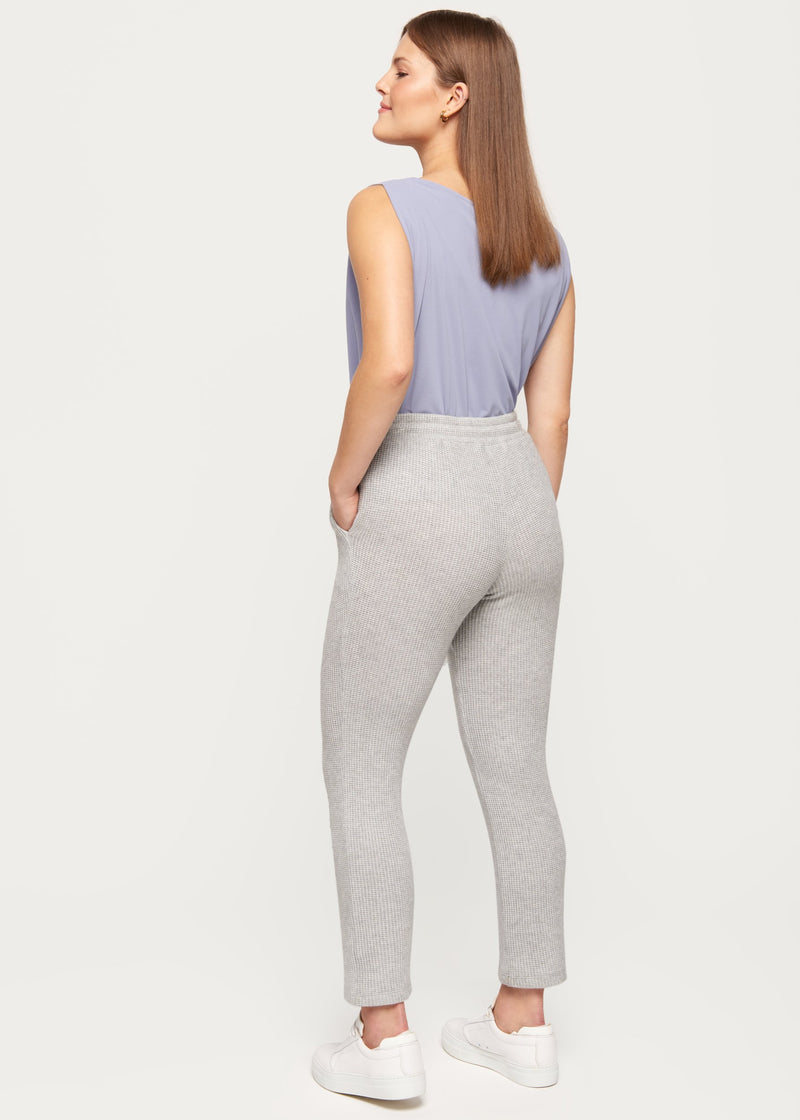 Emma Grey Knit Waffle Trouser