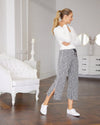 Amelia houndstooth knit pant