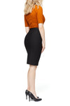 Katie Ponte Black Pencil Skirt