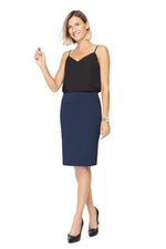 Katie Navy Pencil Skirt